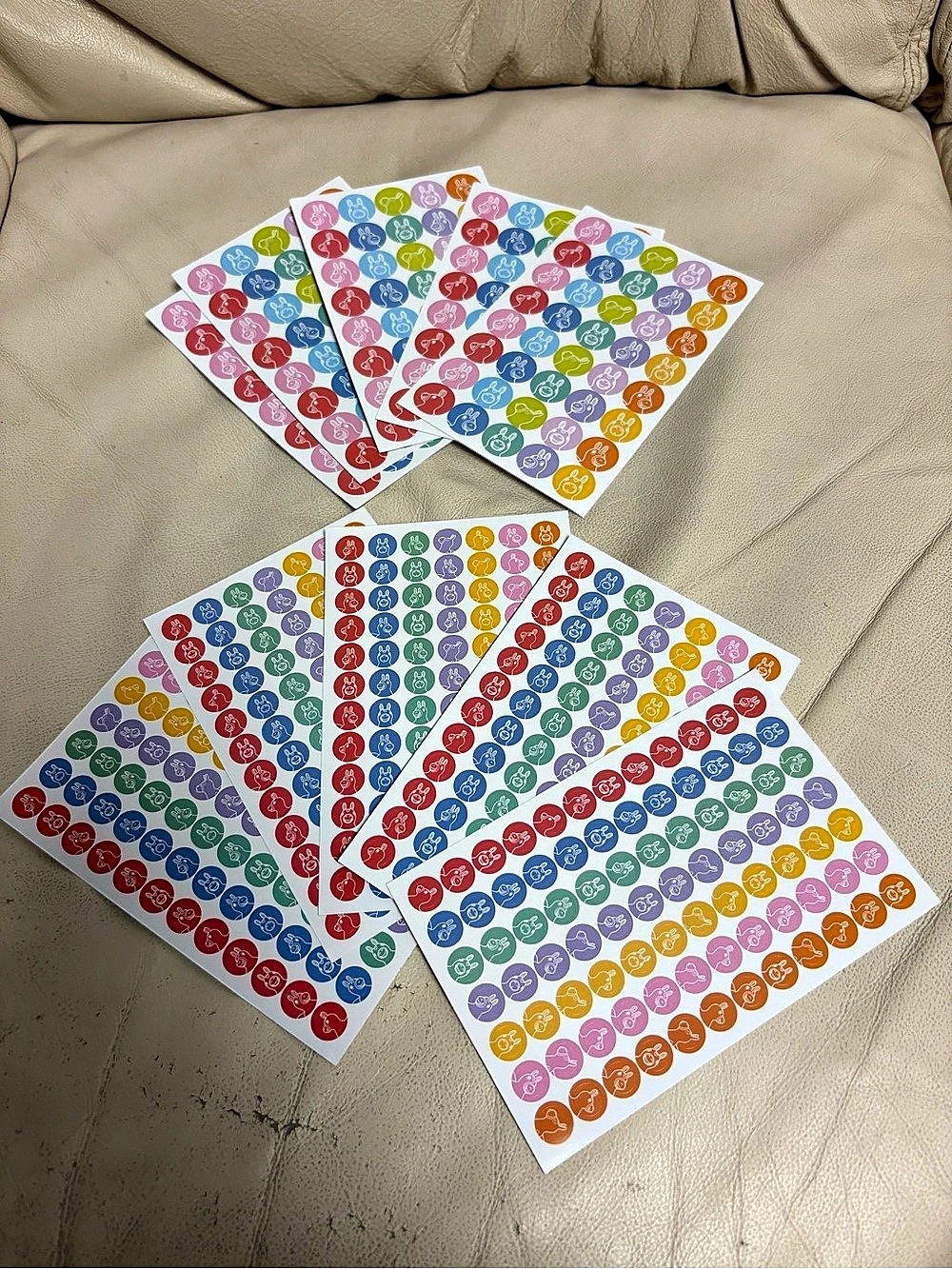 RODY JAPAN Set of 10 Sticker Sheets Multicolor 620 Stickers total